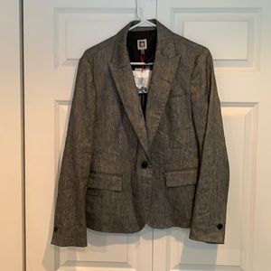 Anne Klein Grey Linen Suit Jacket